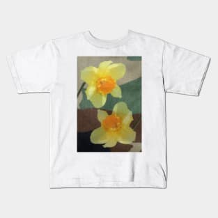 Bi Colour Daffodils Kids T-Shirt